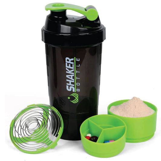 Protein Shaker Bottle 500ml – Leak - Proof Gym Mixer with Whisk - Ewago