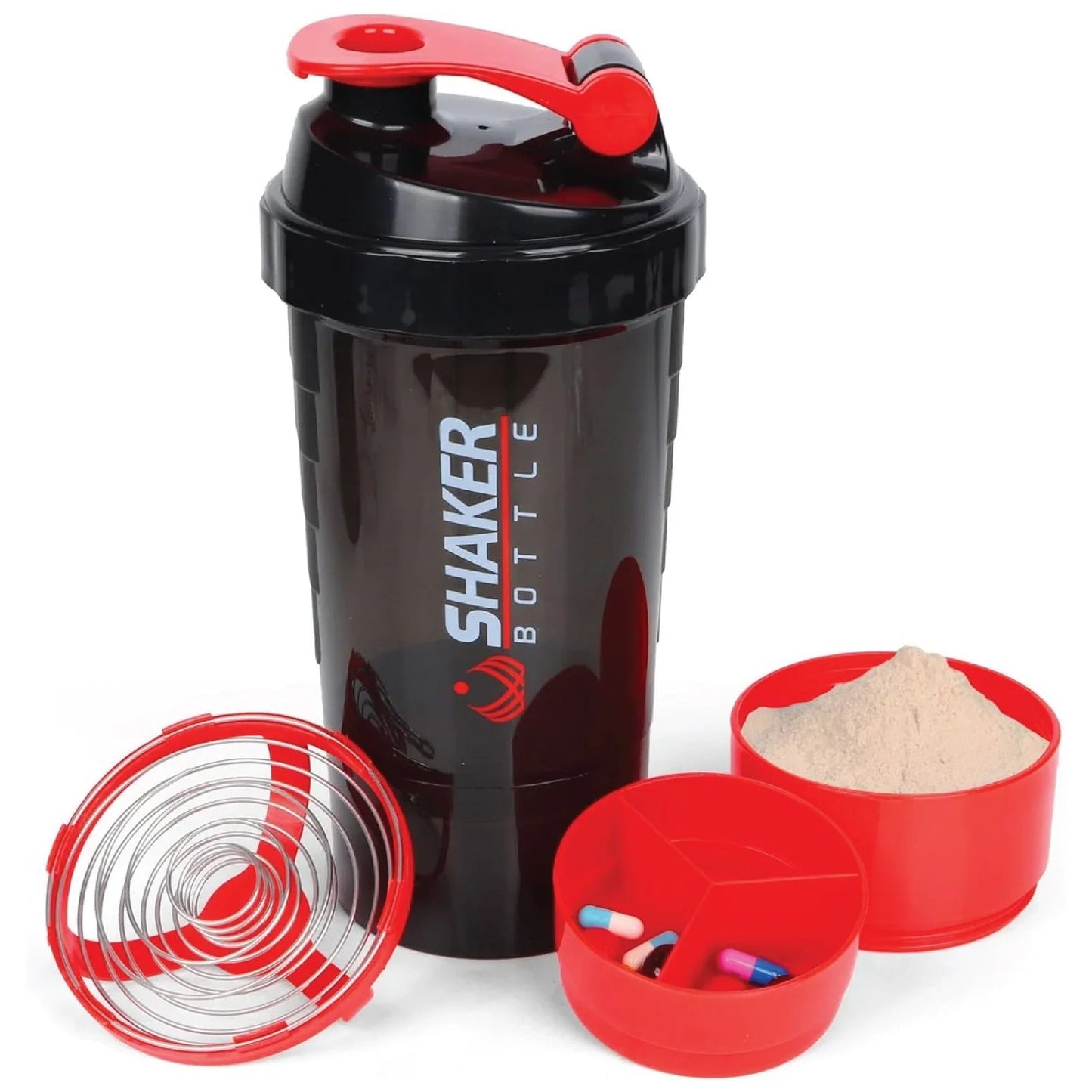 Protein Shaker Bottle 500ml – Leak - Proof Gym Mixer with Whisk - Ewago