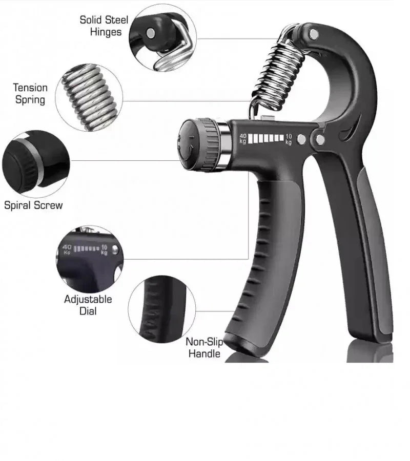 Hand Grip Exerciser Strengthener with Adjustable Resistance 11 - 132 Lbs (10 - 60kg) - Ewago
