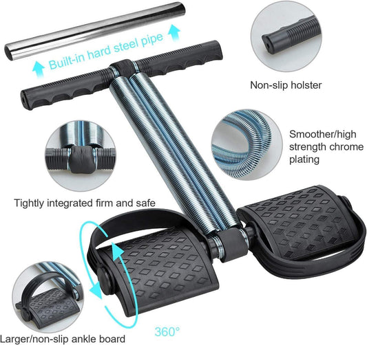 Tummy Trimmer Double, Portable Home Gym with Elastic Exercise Bands - Ewago